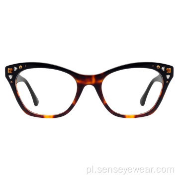 Kobiety Moda Diament Okulary Optyczne Okulary Ramki